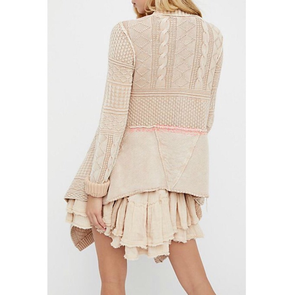 ๐๐ Free People โฆ All Washed Out Cardi โฆ Sand - Picture 2 of 8
